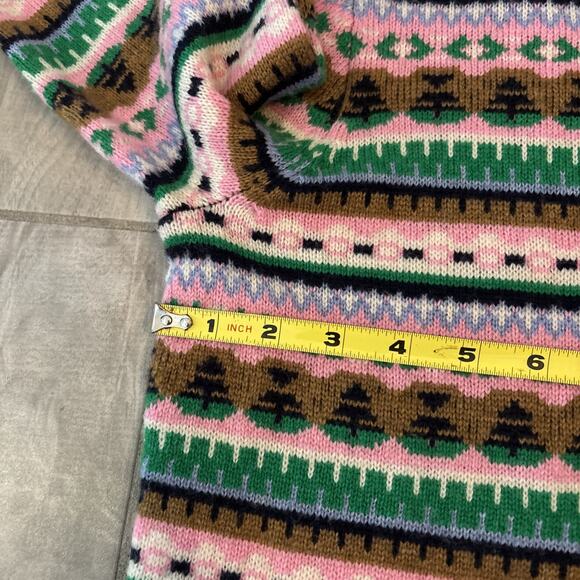 NWT J. Crew Fair Isle Cozy Multicolor Mock Neck Wool Blend Sweater Sz XS - Picture 6 of 10